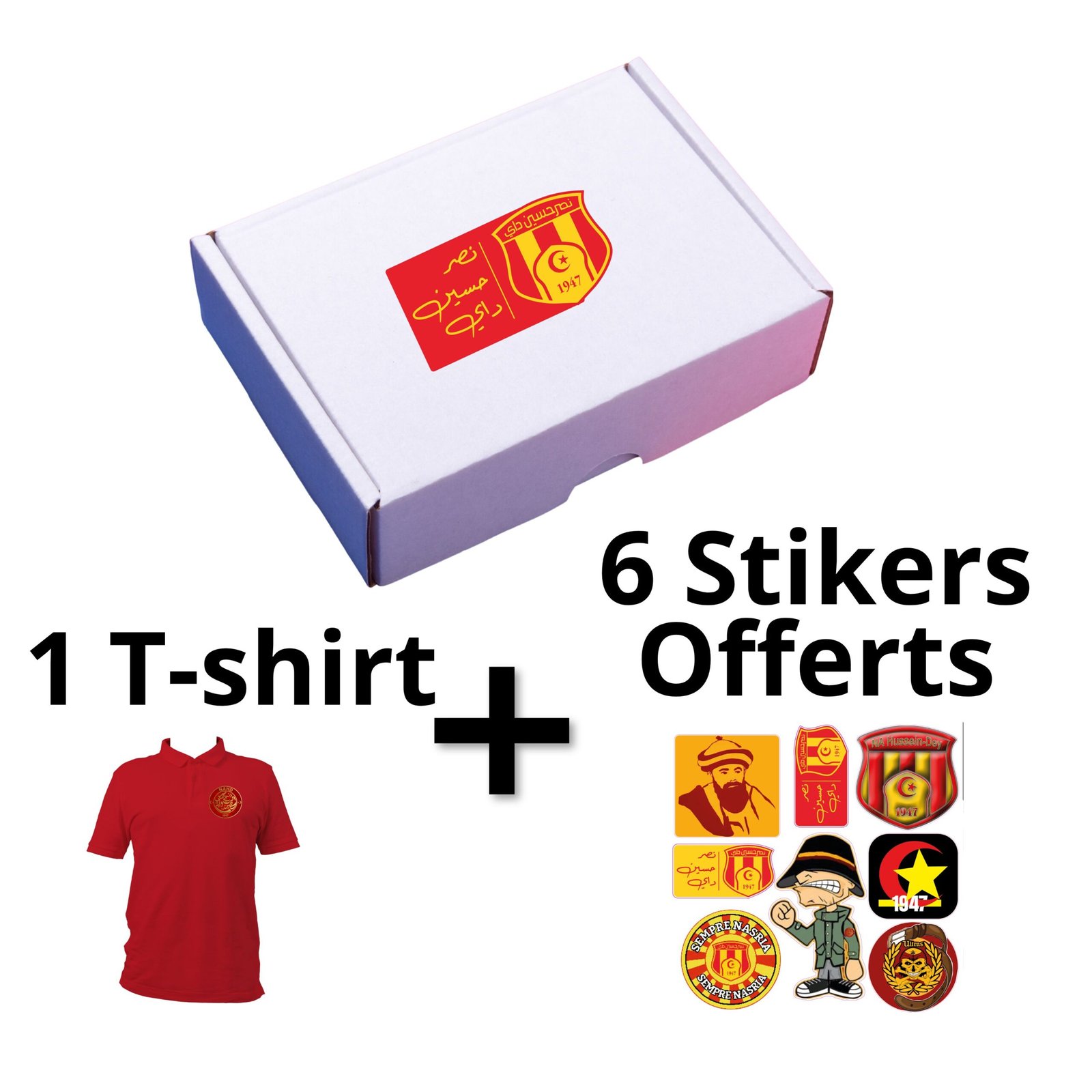 Pack NAHD Supporter – Polo Rouge 100% coton + 6 stickers offerts – Image 3